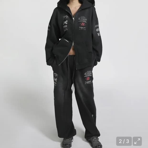 배드블러드 F1 올드이펙트 조거 블랙