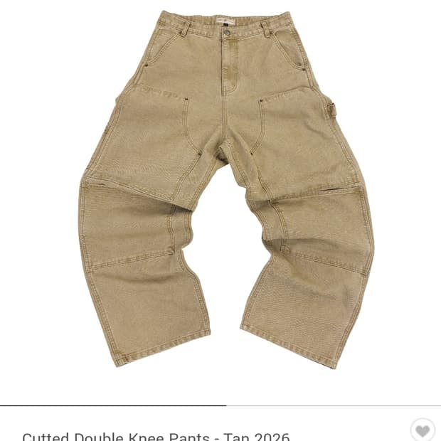 아오이로 Cutted Double Knee pants - Tan2026