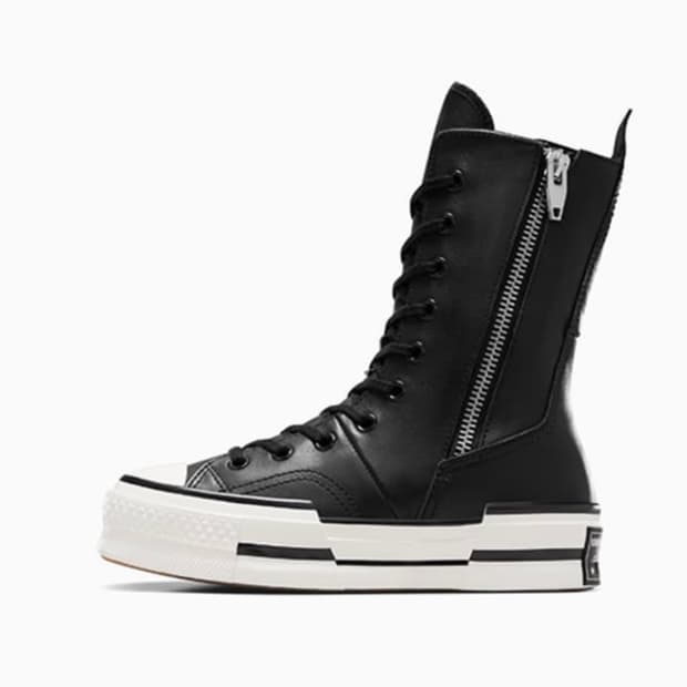 구매)컨버스 척 70 플러스 엑스하이 레더 블랙 스니커즈