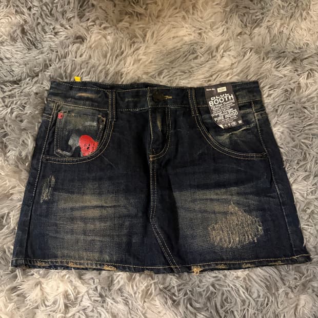 Red point 워싱 청치마 