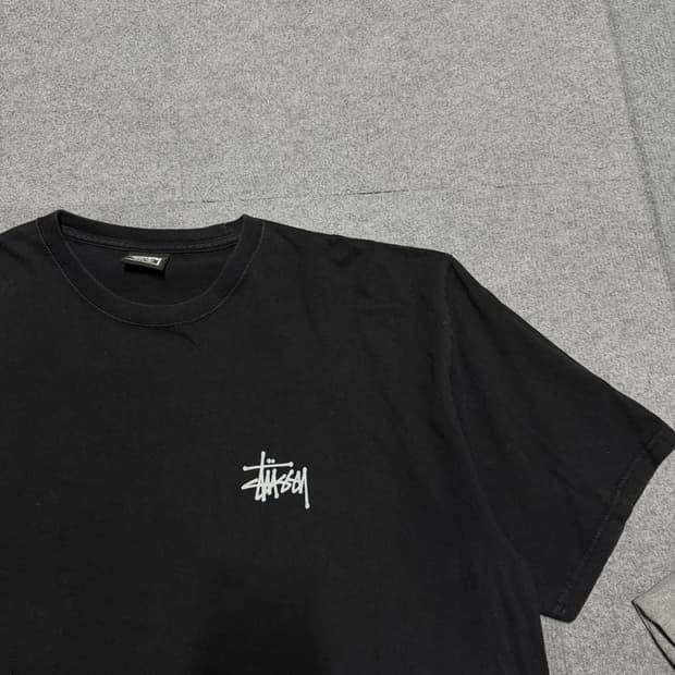 스투시 블랙 반팔 티셔츠 XL