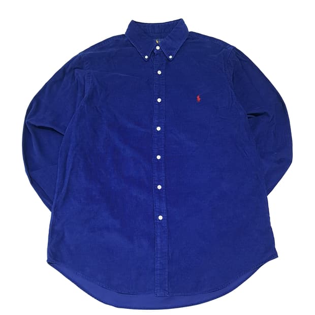 CL797 L 폴로 00s 파인웨일 로얄블루 핀코듀로이 셔츠 남방