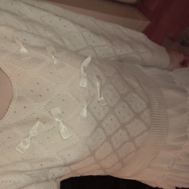 리본 갸루 니트