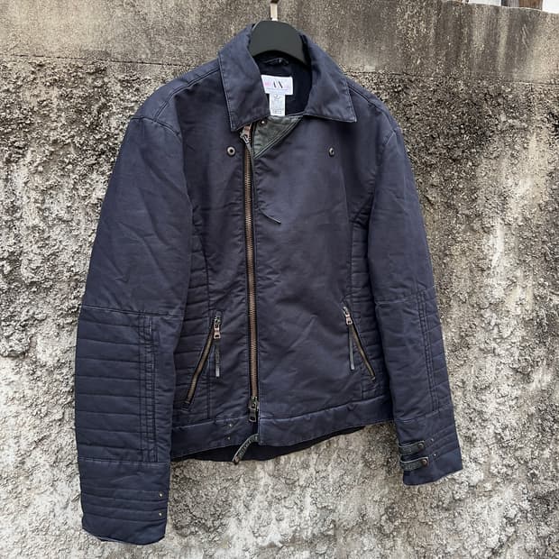 [M] 90s 아르마니 익스체인지 코튼 라이더 자켓