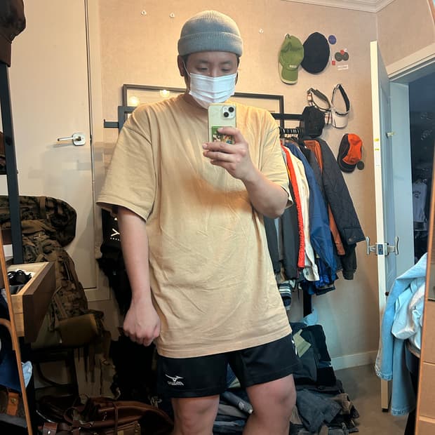 미즈노 블랙컬러 빈티지 나일론 쇼트 하프팬츠  36인치
