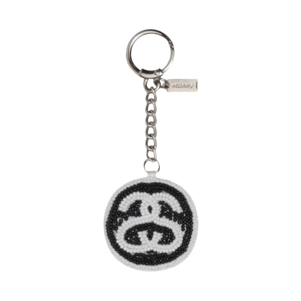 스투시 SS 링크 비디드 볼 키체인 블랙