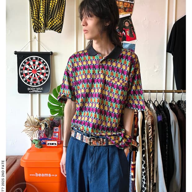 90s Modigliani ITALY Geometry PK-Shirt