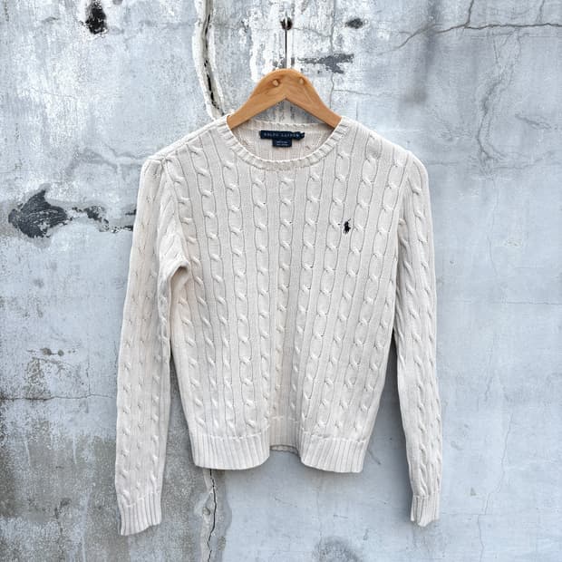 Polo 폴로 케이블 꽈배기 니트