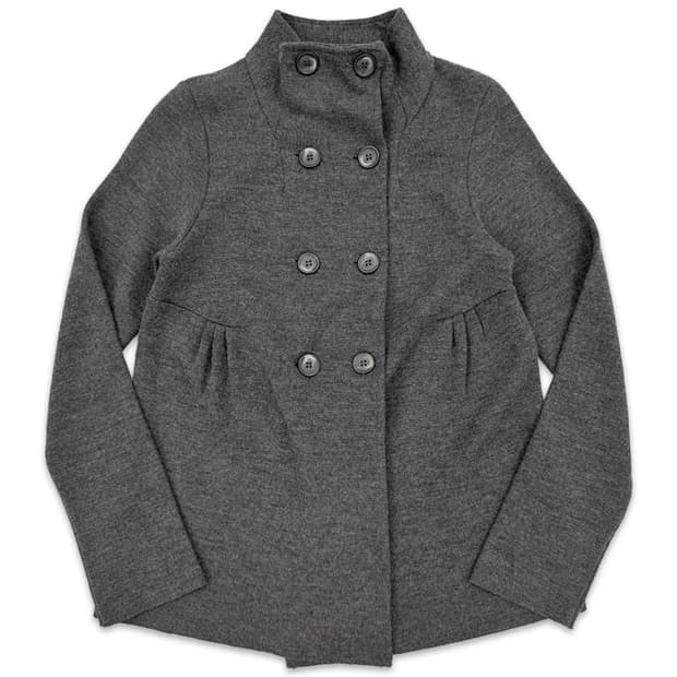 빈티지 ANNA BASSANI 그레이 더블 니트 코트