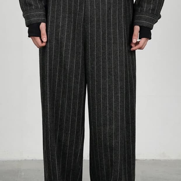 아모멘토 울마틴 스트라이프 팬츠 l사이즈