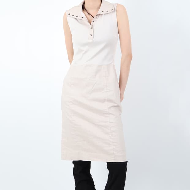 Front 7-button Cotton dress