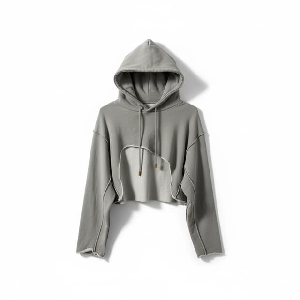 The Ilma crop unbalance hoodie F