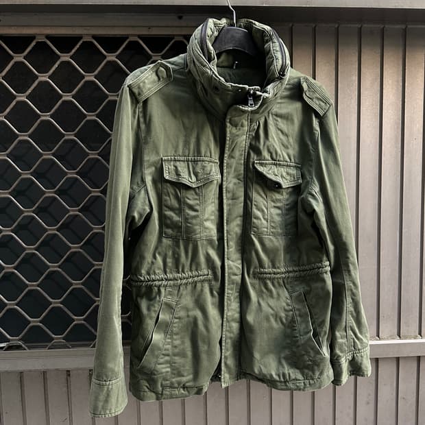 Vintage khaki multi pocket jacket