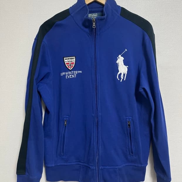 정품 폴로랄프로렌 빅포니 치프키프 국기 블루 집업 L