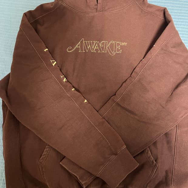 어웨이크 뉴욕 후드티 classic outline logo hoodie