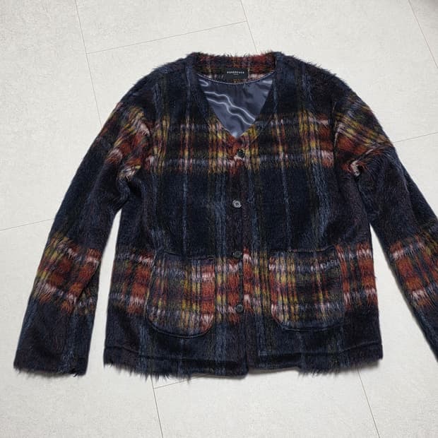 포커페이스 체크 모헤어 가디건 (48)