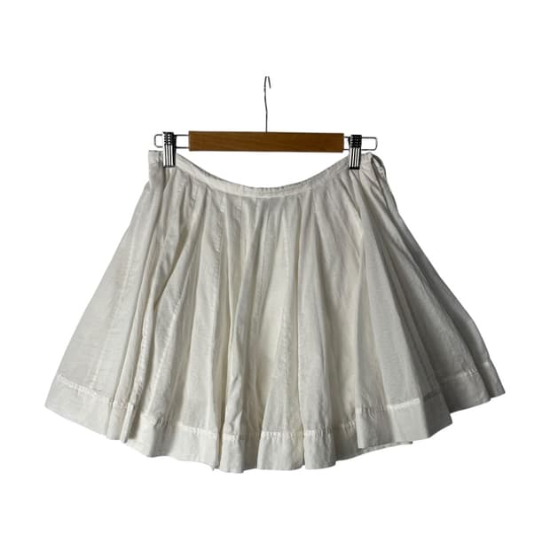 [Polo] 폴로진스 화이트 코튼 미니스커트