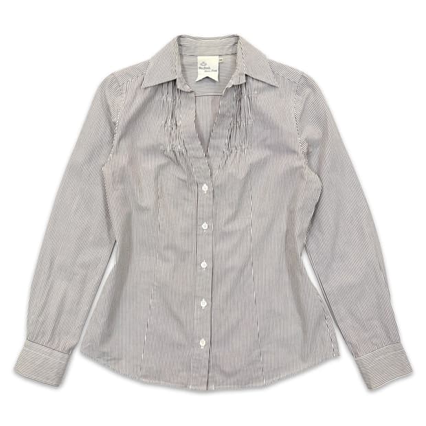 빈티지 Des Ponds Dans L’eau 스트라이프 블라우스