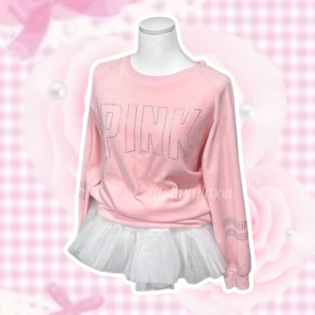 PINK 벨벳 핑크 히메갸루 맨투맨