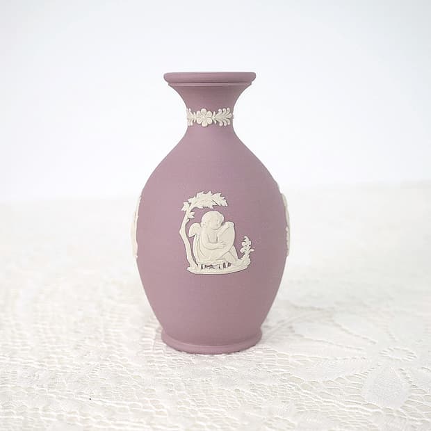 [영국앤틱] 웨지우드 제스퍼웨어 오목 베이스_ 라일락