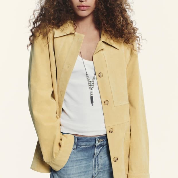 자라 스웨이드 레더 자켓