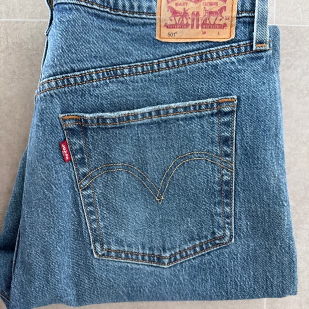 리바이스 501 오리지널 스트레이트 데님 (W32 L30) - 황금사이즈