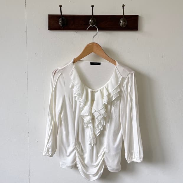 7-ID concept 셔링 블라우스