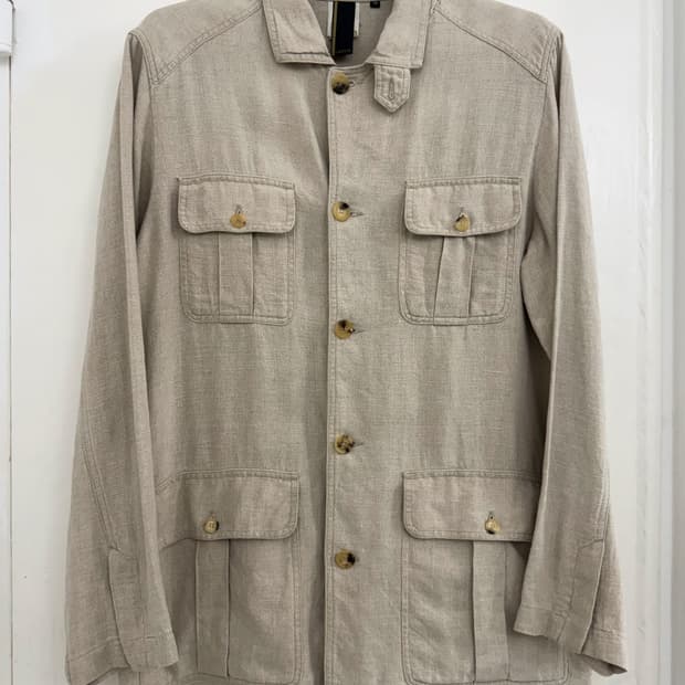 Lanvin 100% Linen Safari Field Jacket