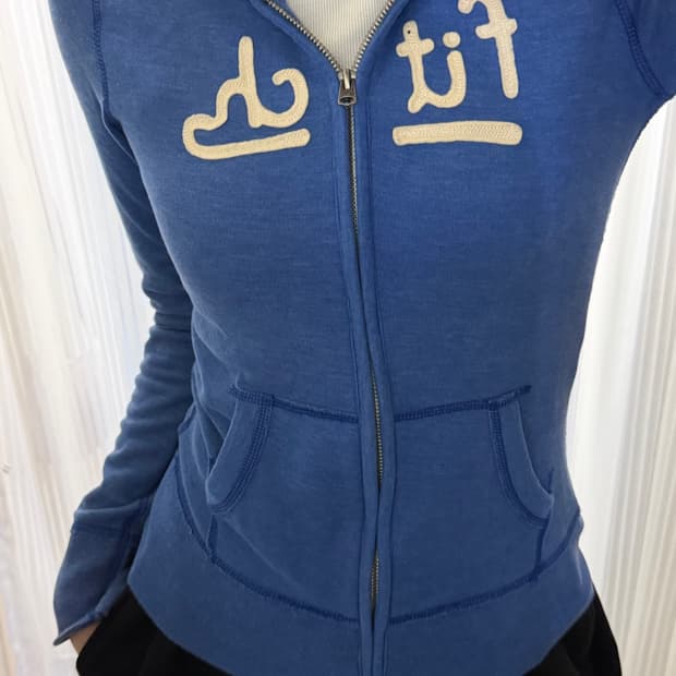 아베크롬비 블루 후드집업 XL