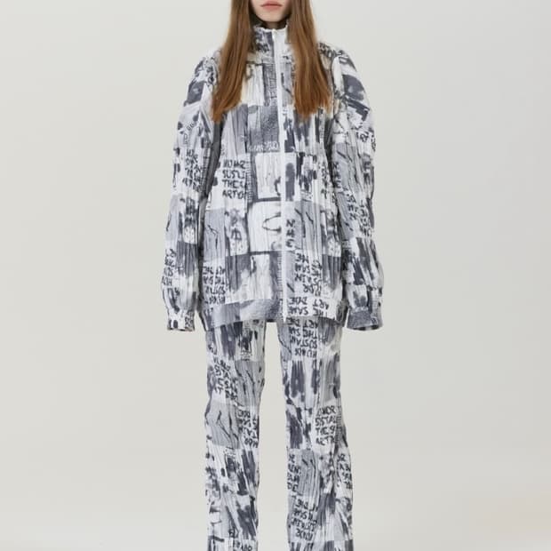 에스이오(s/e/o) 그래픽 콜라주 윈드브레이커 자켓