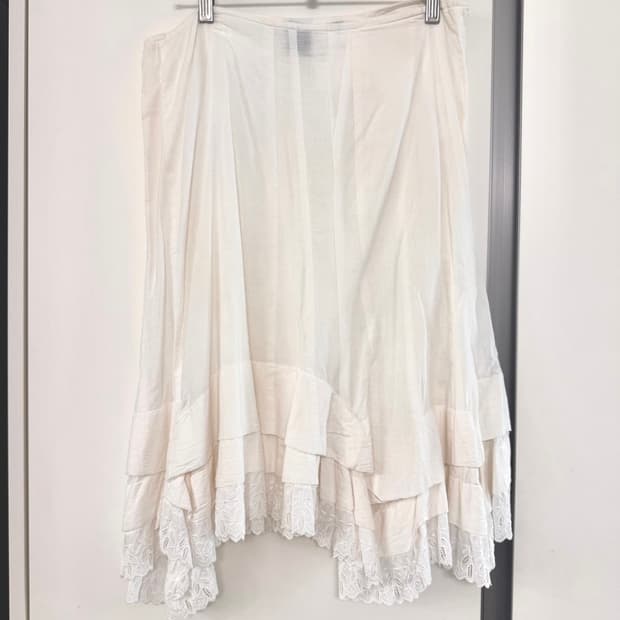 Comme des garcons 화이트 러플 스커트 m