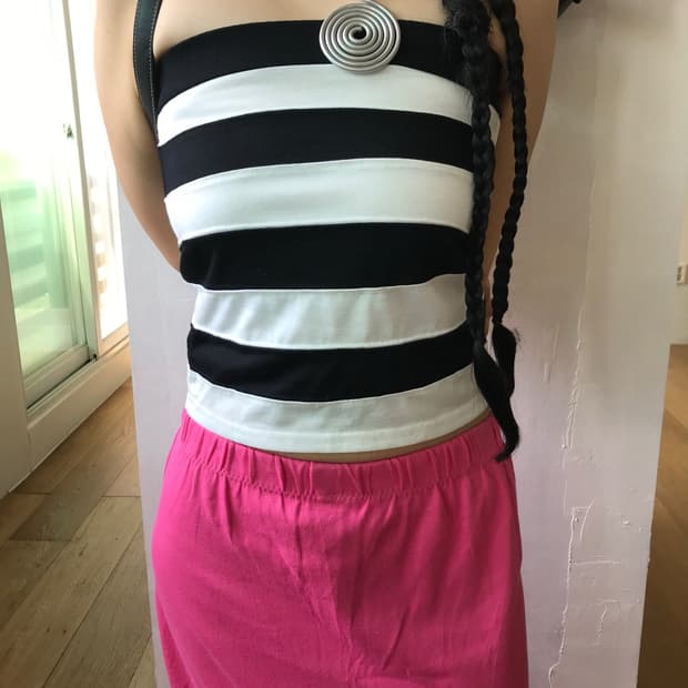 vintage stripe pattern top