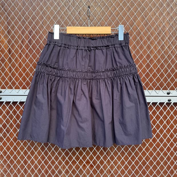 한섬 톰그레이하운드 셔링 캉캉 차콜 레이어드 미니 스커트 M