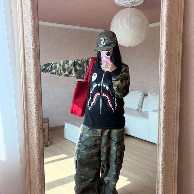 베이프 샤크 롱슬리브 