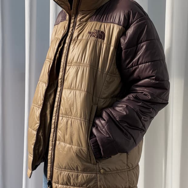 [M]노스페이스 엑셀로프트 초코맛 패디드 경량 자켓