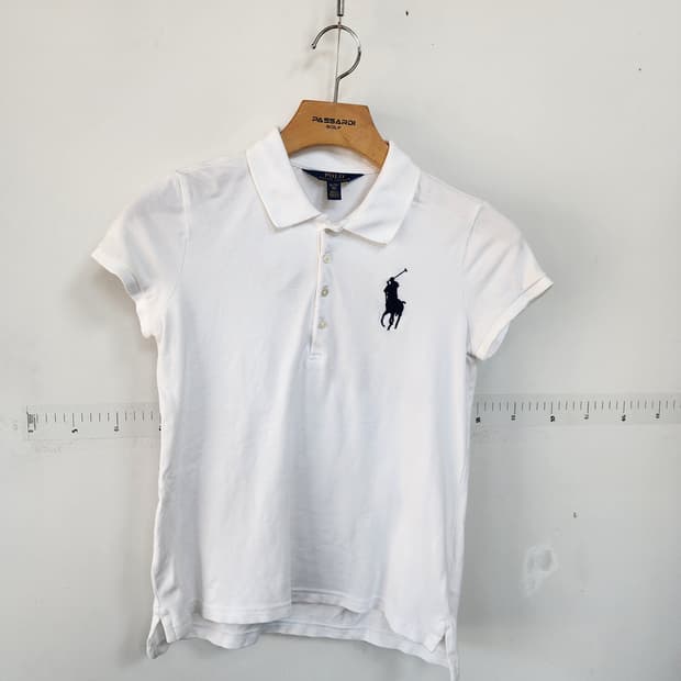 폴로 랄프로렌 아동 화이트 반팔 폴로티