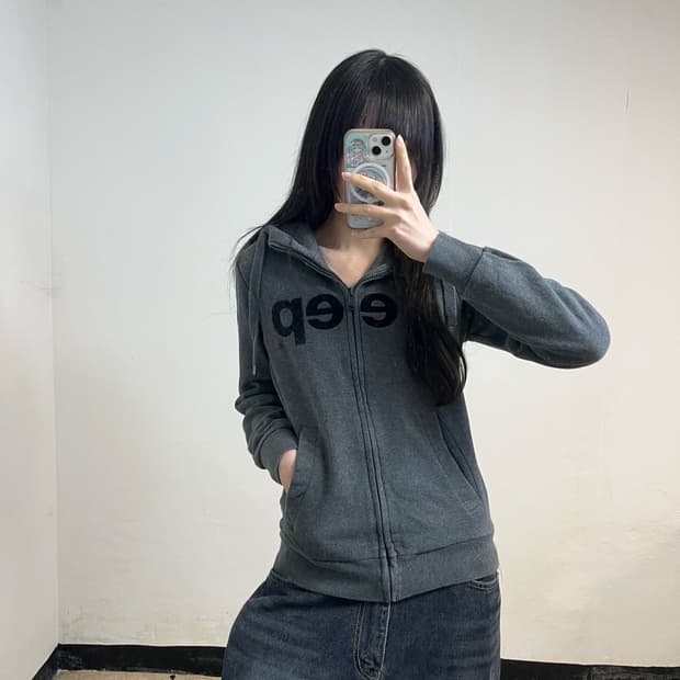 Jeep grey hoodie zip-up