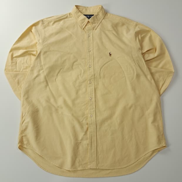 CA273 2XL 폴로 빅사이즈 90s 버터옐로우 셔츠 남방