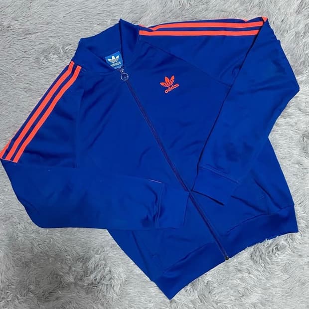 아디다스 블루 트랙탑 져지