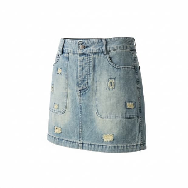 빈티지 워싱 데님 미니스커트 1871