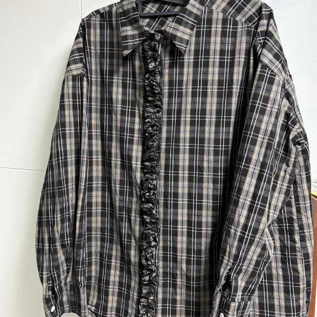 애프터먼데이 체크프릴셔츠