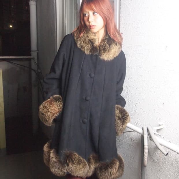 리얼 퍼 트리밍 코트 