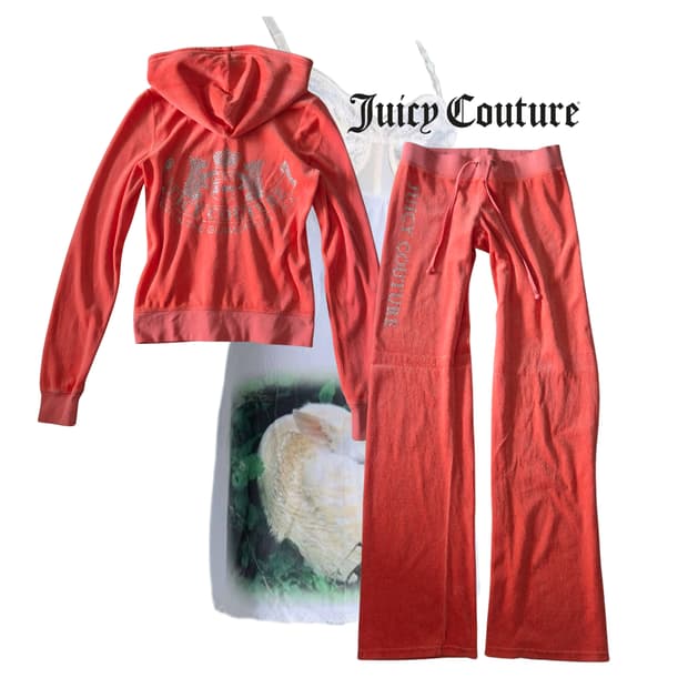 Juicy Couture y2k Orange velour training