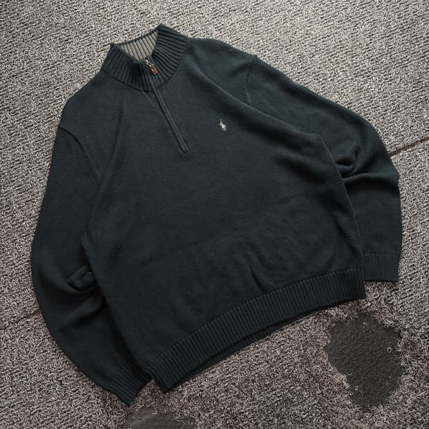 폴로 랄프로렌 포니로고 하프집업 코튼 니트 4189