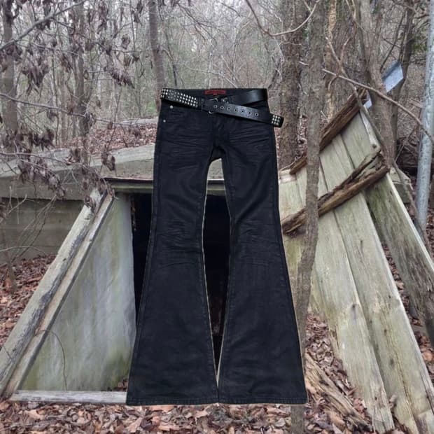 JADED LONDON BEDROCK FLARE JEAN