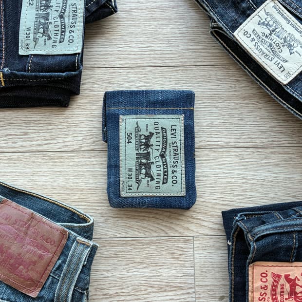 Levi's 504 demin patch Remake wallet