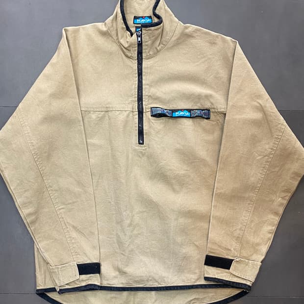 카부 하프집업 풀오버 스몰 베이지