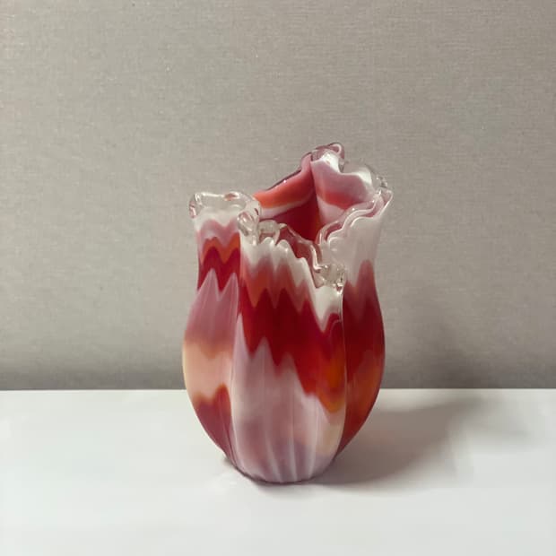 일본 마블 유리공예 수공예 화병 빈티지 소품