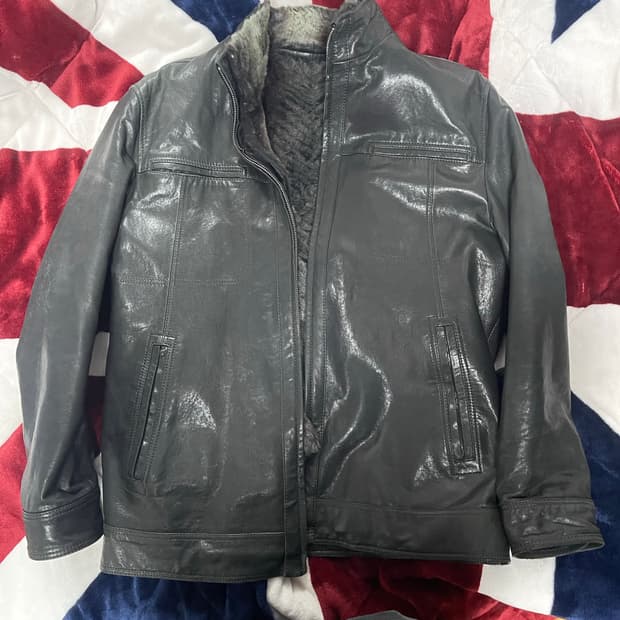 100% 토끼털&양가죽 가죽자켓