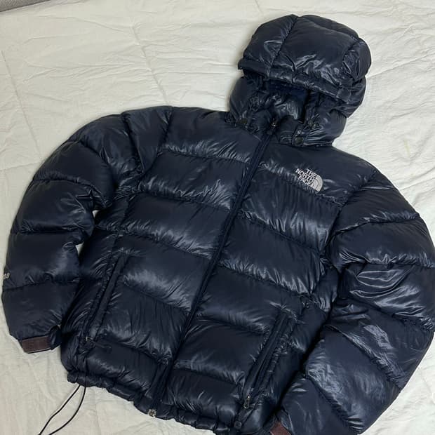 노스페이스 700 구스다운 경량패딩 네이비 90 스몰여성